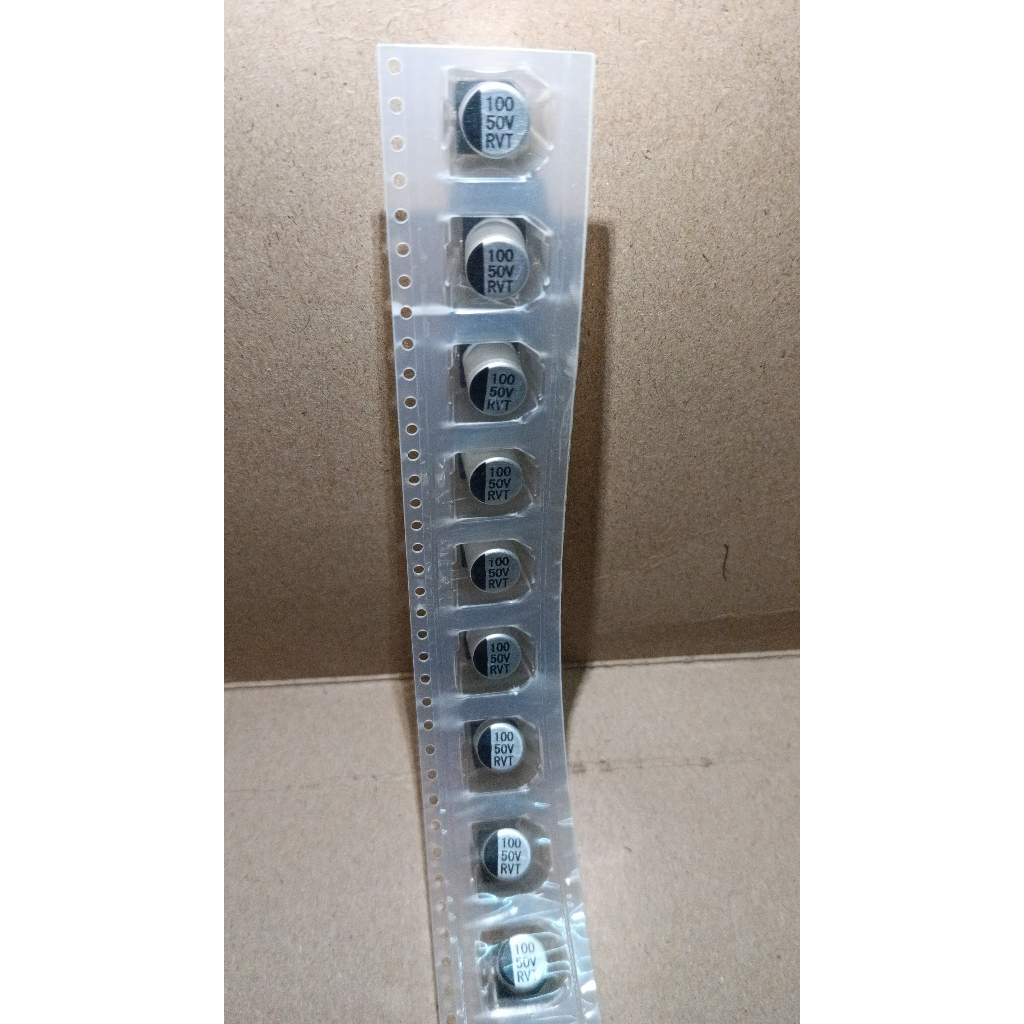 5942 kapasitor elco smd tempel 100uf 100 uf 50v 50volt 50 volt