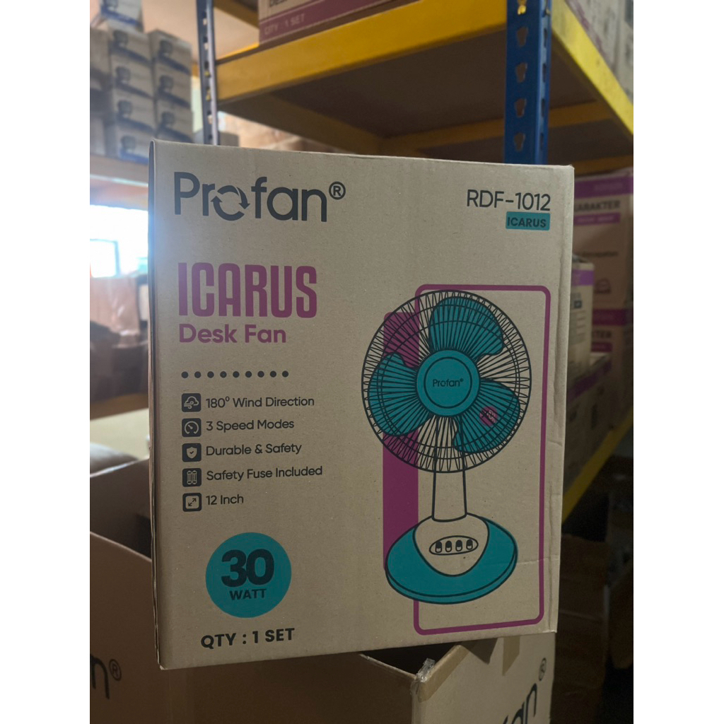 kipas angin meja profan icarus RDF-1012 *ICARUS DESK FAN PROFAN 12inch 30watt