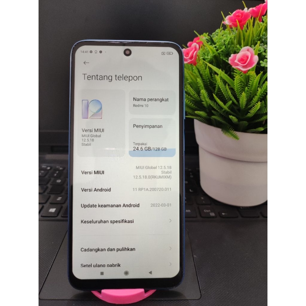 HP HAPE XIAOMO REDMI 10 4/128 ORIGINAL SECOND -BLUE