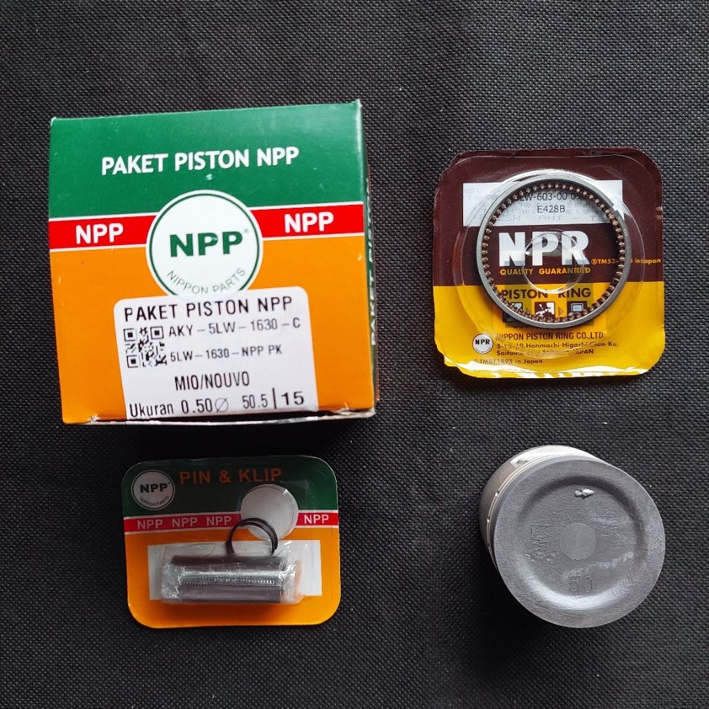 Piston Kit Ring Seher NPP. Mio Smile Sporty Mio Soul Fino (Karbu) OverSize  STD 50 100 150 200