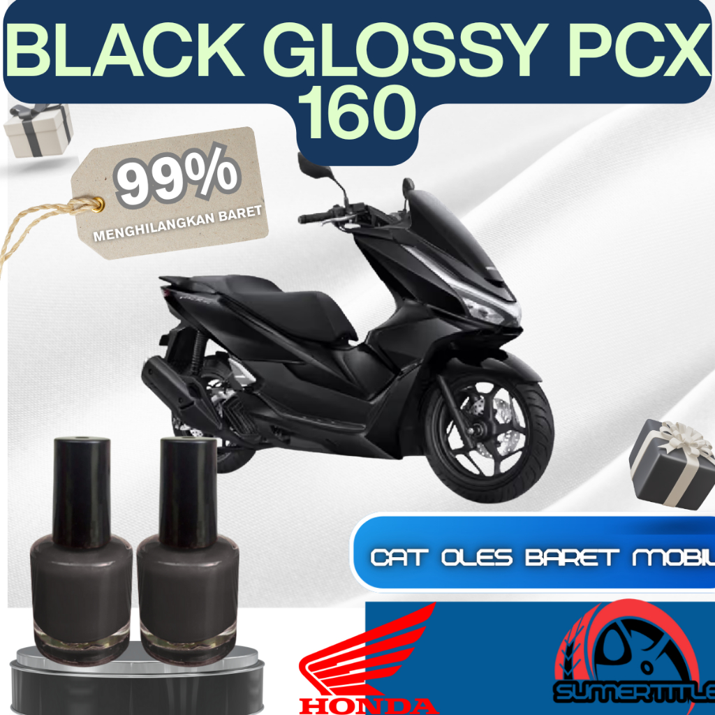 Cat Oles Motor Briliant Black Glossy Metalic Honda PCX 160 Hitam Glossy