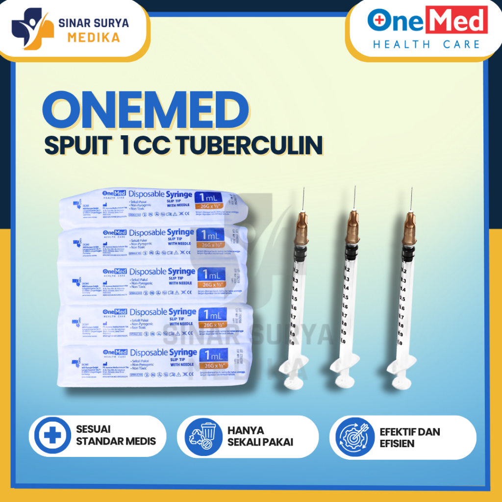 Spuit 1cc Tuberculin Onemed/ Syringe 1cc Onemed Tuberculin 1ml - BOX