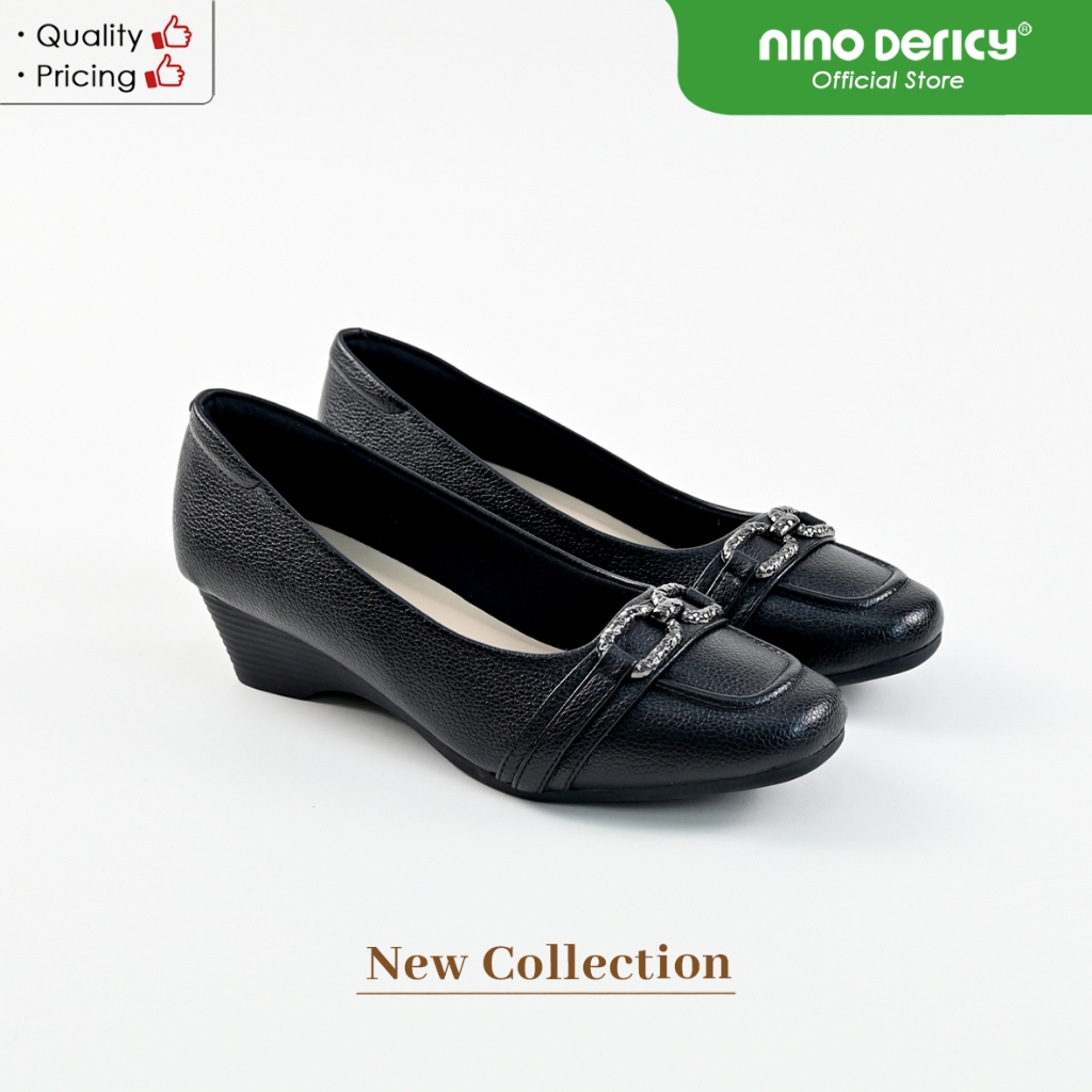 NINO DERICY Diona Sepatu Wedges / Sepatu Kerja Wanita NWB 402