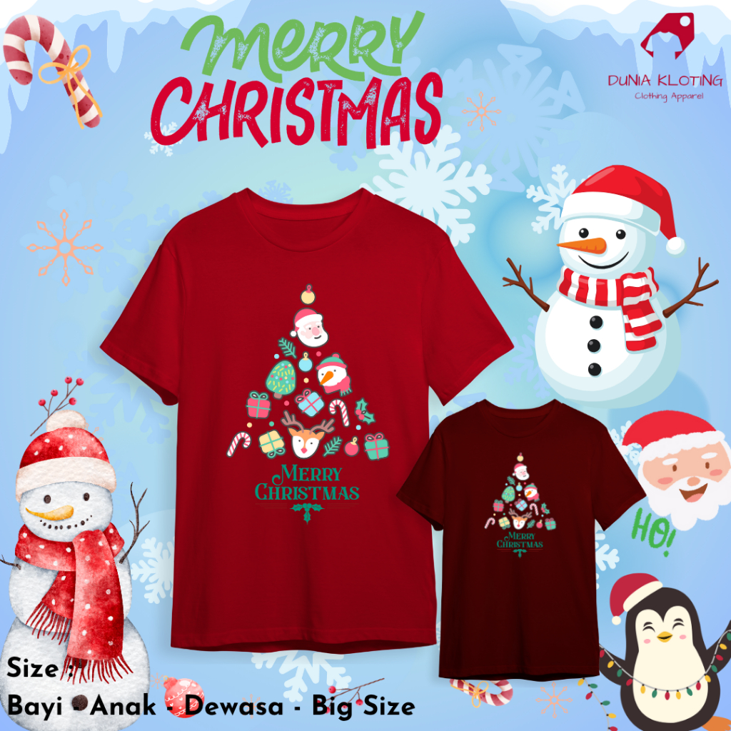Kaos Natal keluarga / kaos Natal couple keluarga / kaos Natal instant / kaos Natal terbaru 2025 / ka