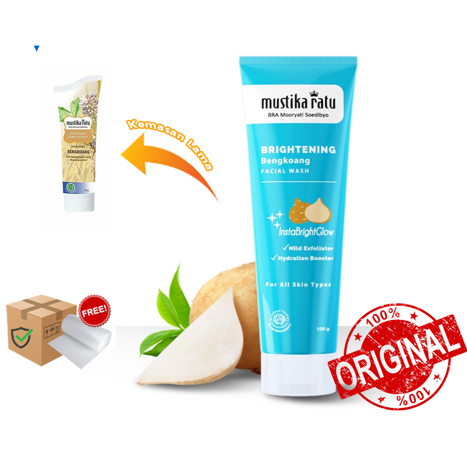 Mustika Ratu Brightening Bengkoang Facial Wash 100gr / Sabun Cuci Muka Untuk Semua Jenis Kulit Pembe