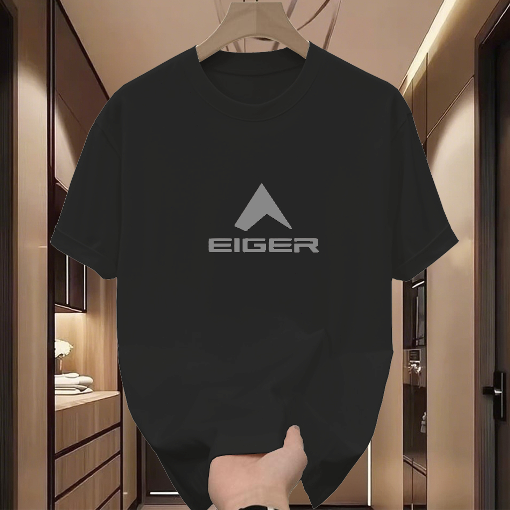 Kaos EIGER Kaos Pria Distro kaos boxy pria kaos gambar   kaos hitam kaos putih  Cotton Combed Ukuran