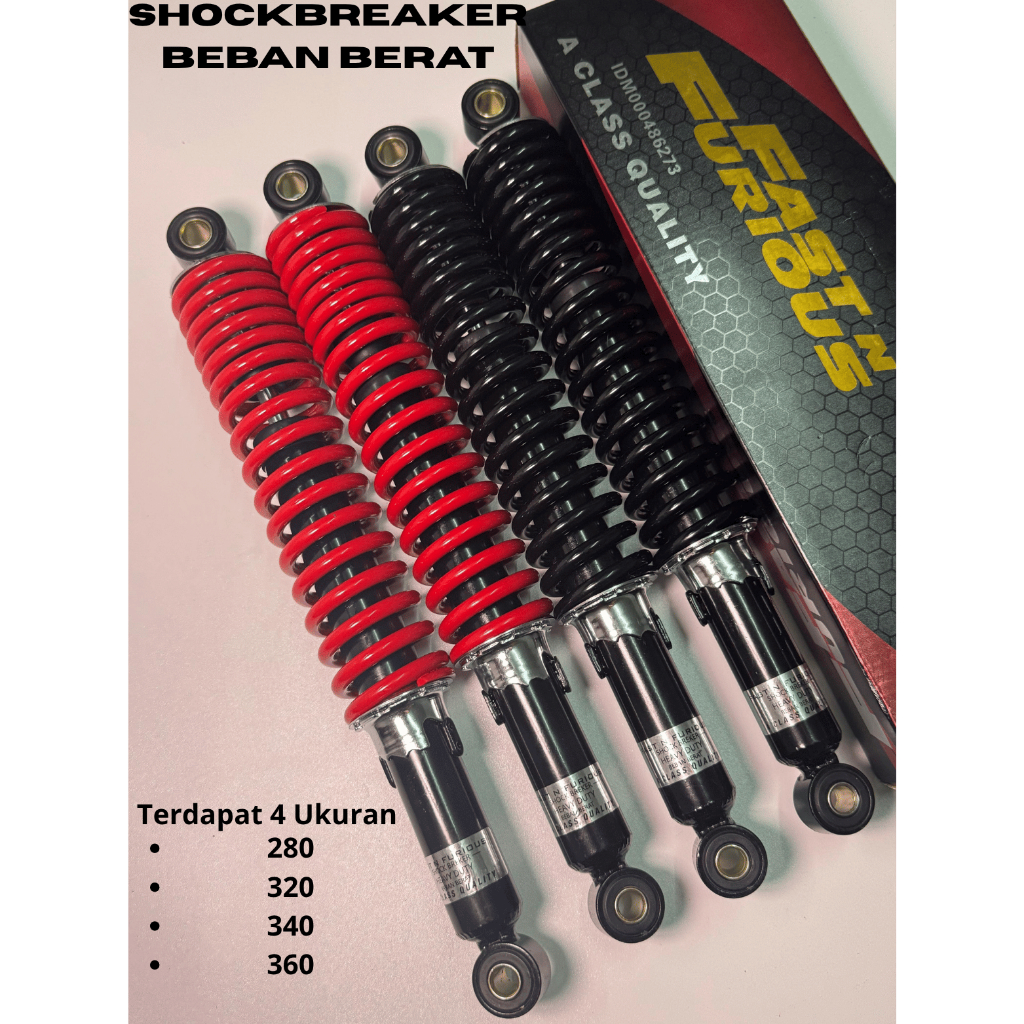 DMS - Shock Breaker Belakang Fast n Furious Motor Bebek Shock Beban Berat 180kg Sampai 250kg Ukuran