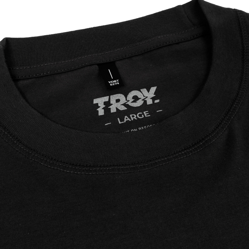 Troy Company Oversize Tshirt Black Doubt - Kaos Oversize Hitam Lengan Pendek OVD 3263