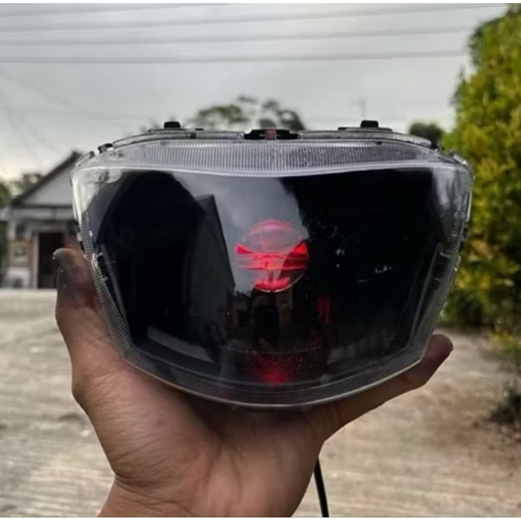 Reflektor Kedok Depan Mio J Mio GT Plus Lampu LED H4 Cahaya Super Terang