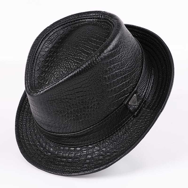 Topi Fedora Kulit Asli Garut-Topi Pria Kulit Asli Garut Model Terbaru