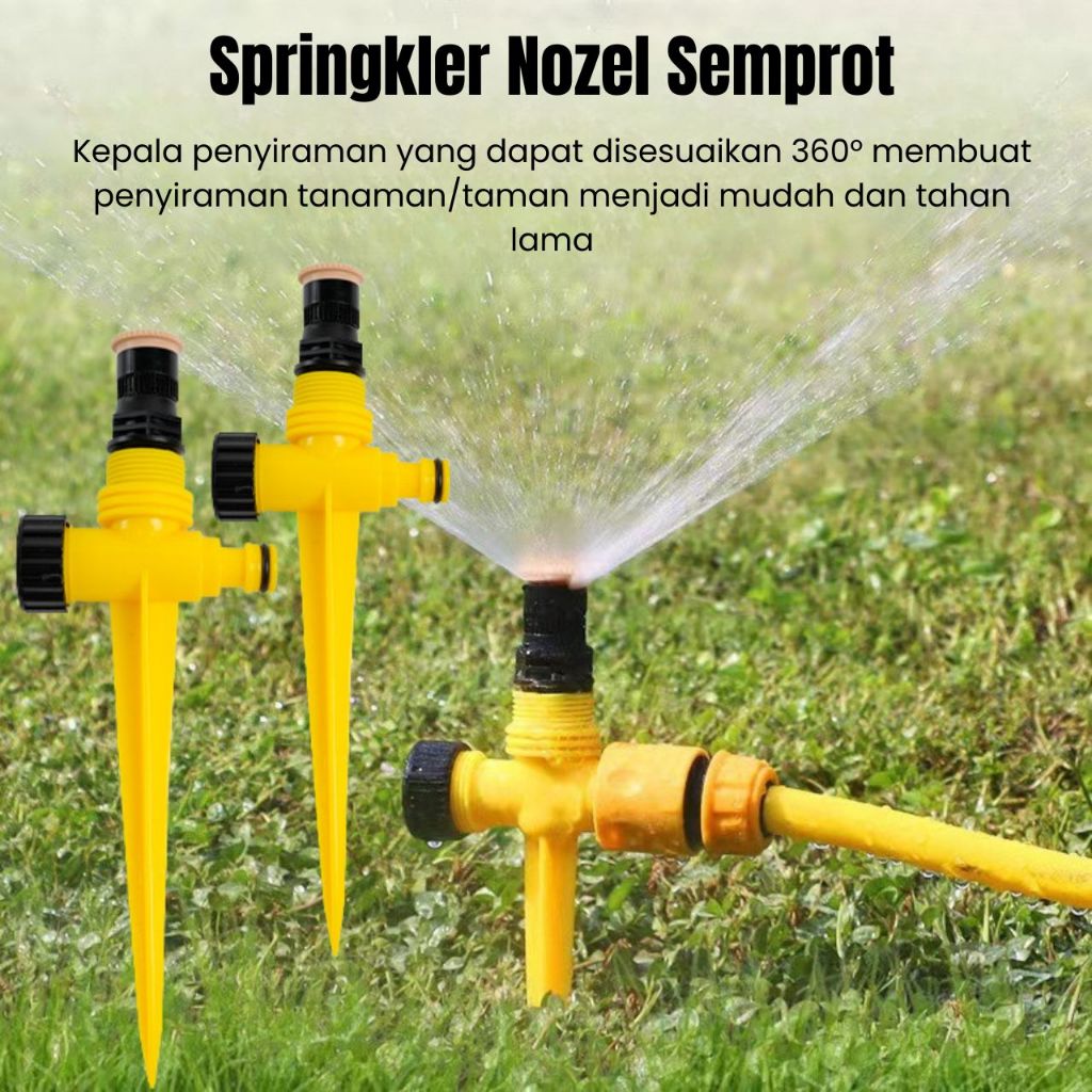 Sprinkler Tancap 360° Siram Tanaman Kebun Otomatis Sprinkler Siram Rumput Kebun Tancap