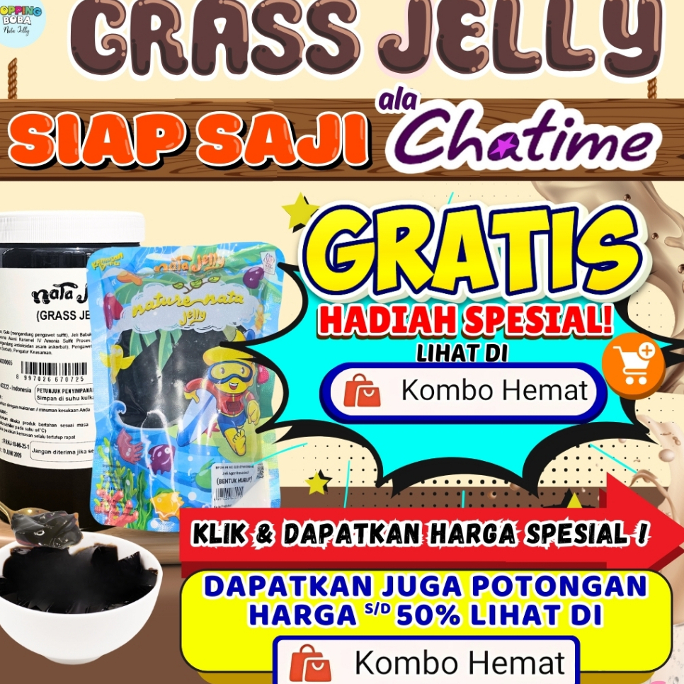 GrassJellyCincauAlaChatimeKombinasi TANARA Bubuk Minuman Powder Drink - Grass Jelly Ala Chatime 1 KG