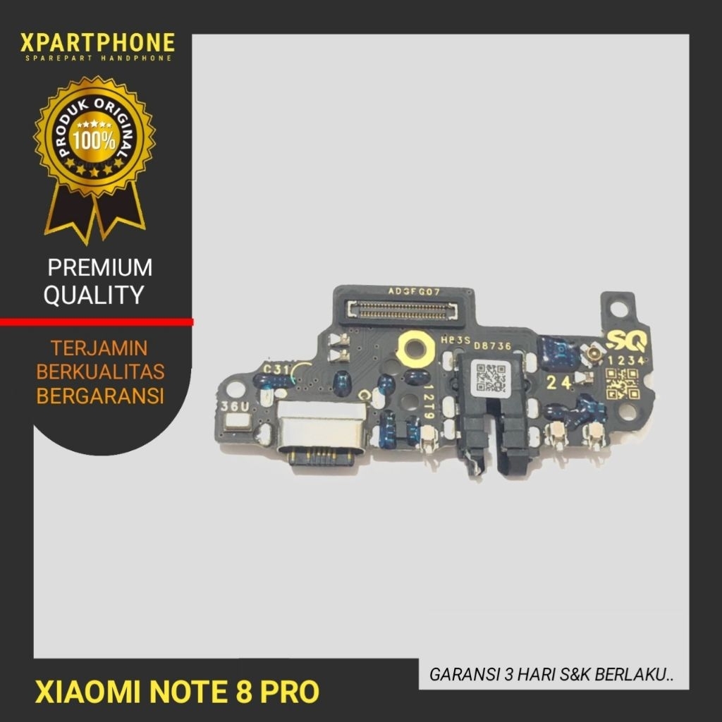 Board Papan Cas Conector Charger Xiaomi Redmi Note 8 Pro