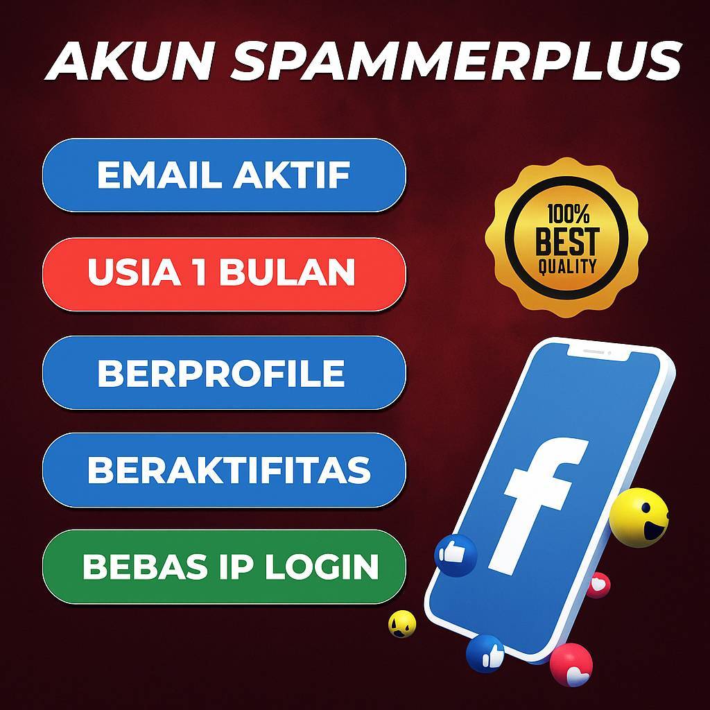 AKUN FB SPAMMERPLUS + A2F ON + OTP EMAIL OUTLOOK AKTIF