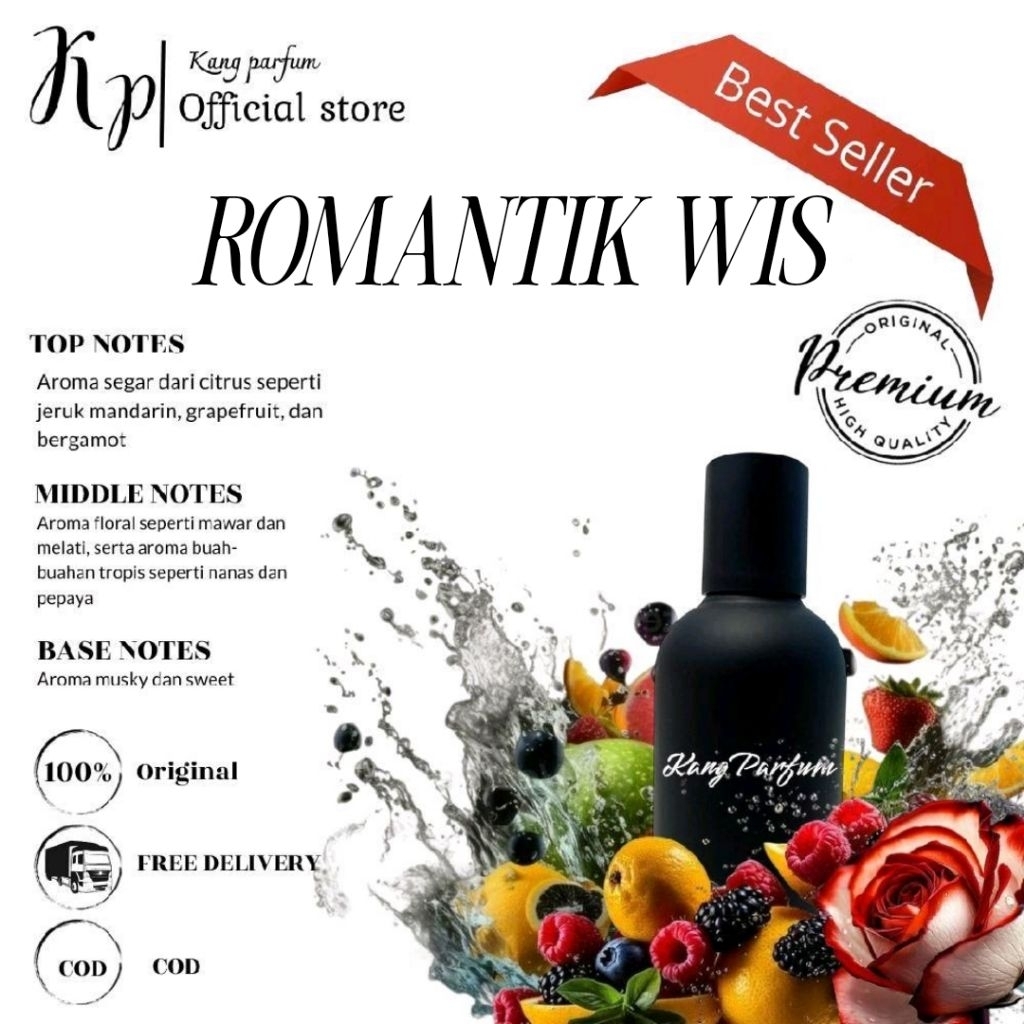 Kang Parfum - ROMANTIK WIS Parfum Best Seller Pria Wanita Wangi Segar Melon Lembut Manis Parfum Taha