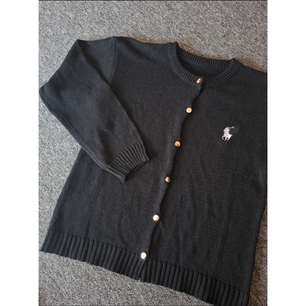 Cardigan bahan rajut premium warna hitam