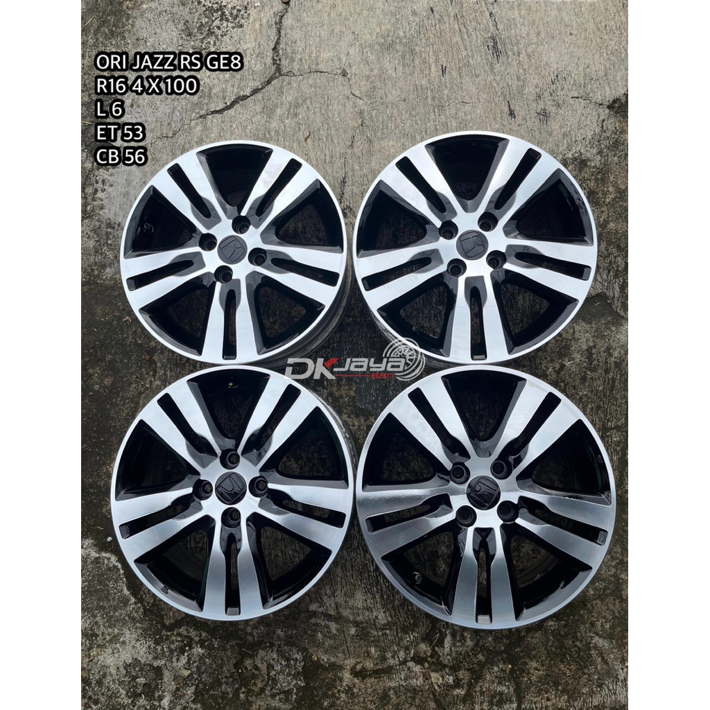 VELG ORI JAZZ RS GE8 R16 4 X 100 (HARGA UNTUK 4 PCS VELG TANPA BAN)