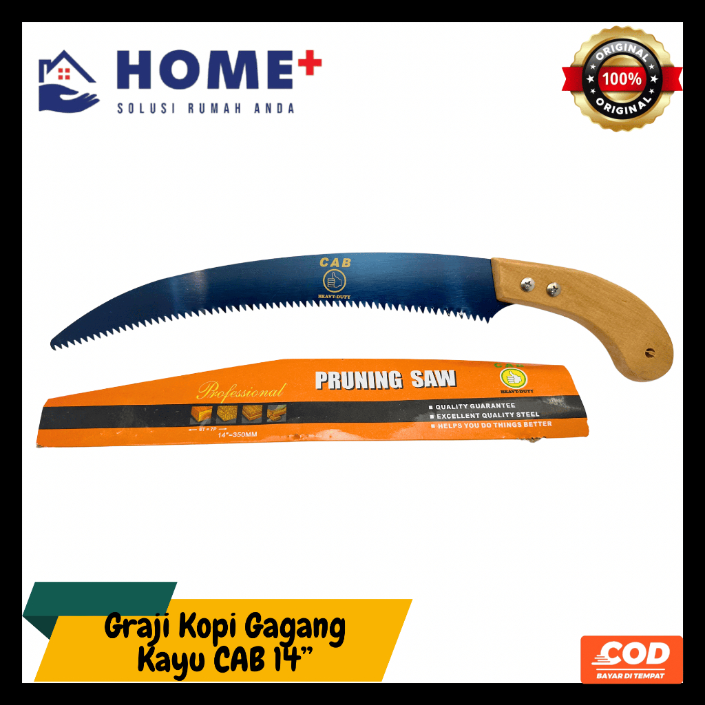 Graji Kopi Gagang Kayu CAB 14" - Graji lengkung / Graji Bengkok