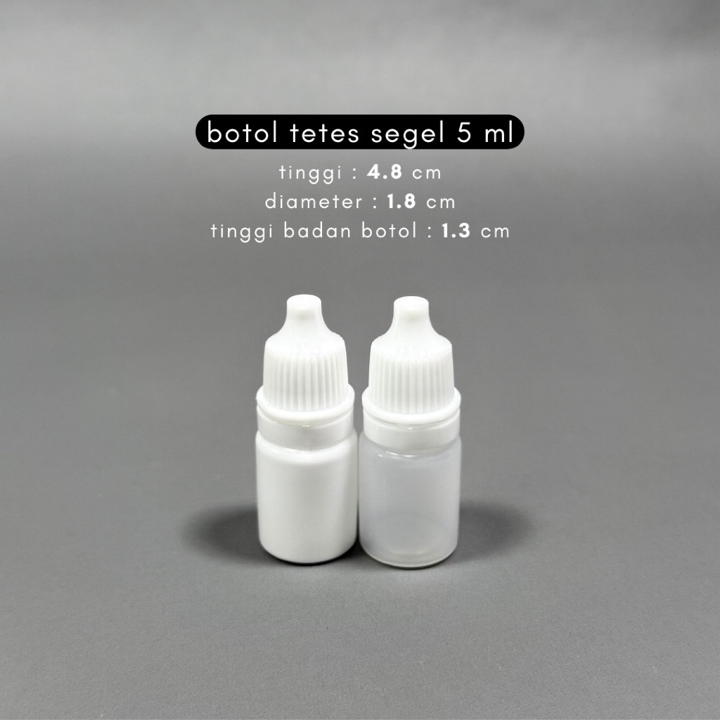 botol tetes segel kosong ukuran 5 ml