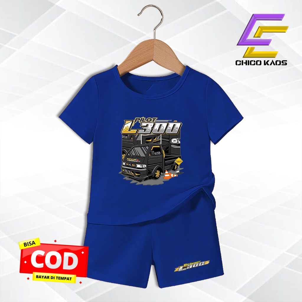 Baju Setelan Pilot L300Anak Laki Laki - Kaos Distro Karakter Pilot L300 Keren