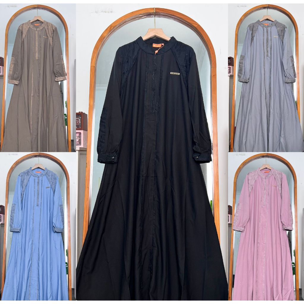 KODE PO A015 GAMIS BRUKAT PUNDAK NN-AMEENA-J69-KTD-MD SARI FASHION