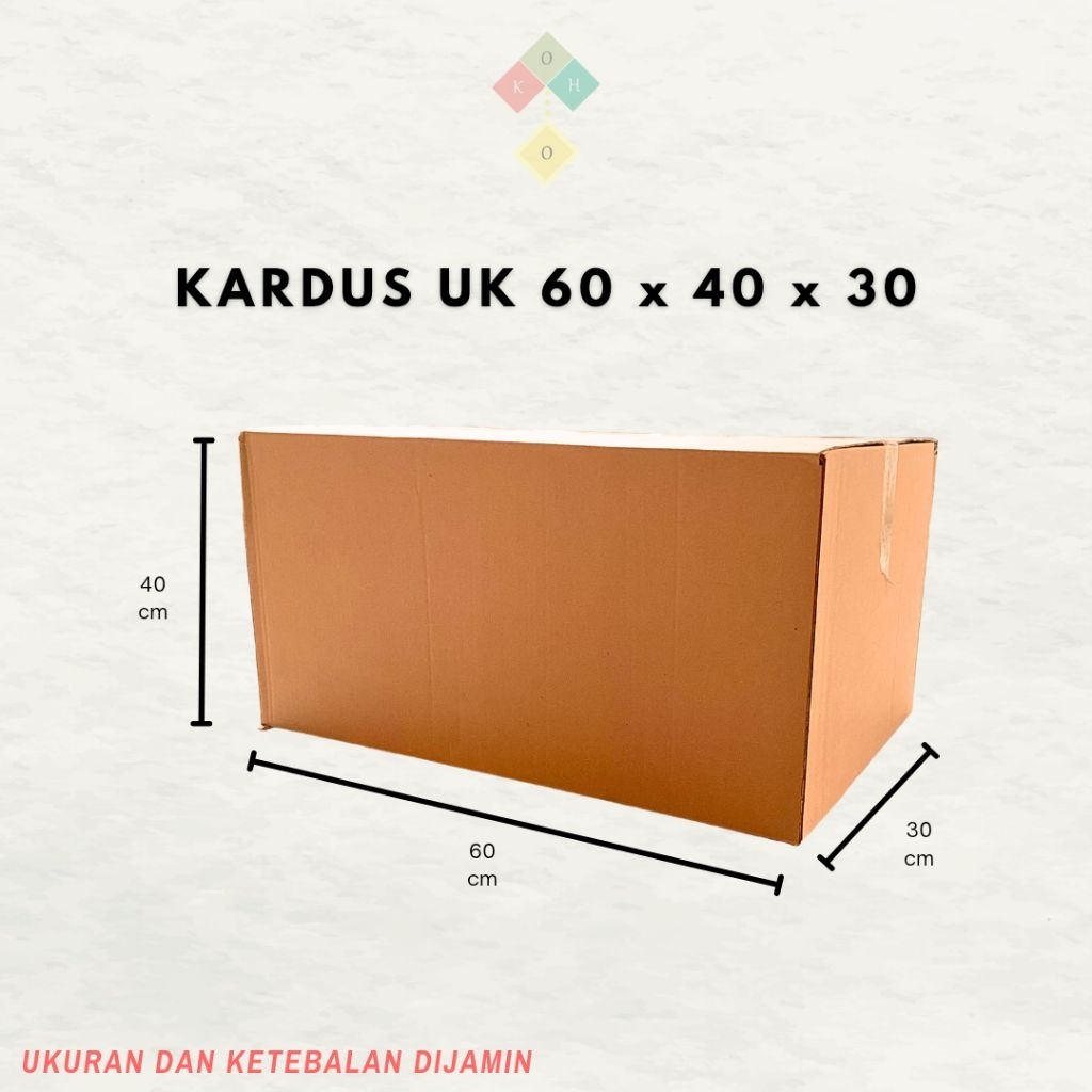 KOHO | Kardus Packing Besar Untuk Pindahan Tebal Uk 60 x 40 x 30 | Kardus Uk 60x40x30 | Kardus Baru 