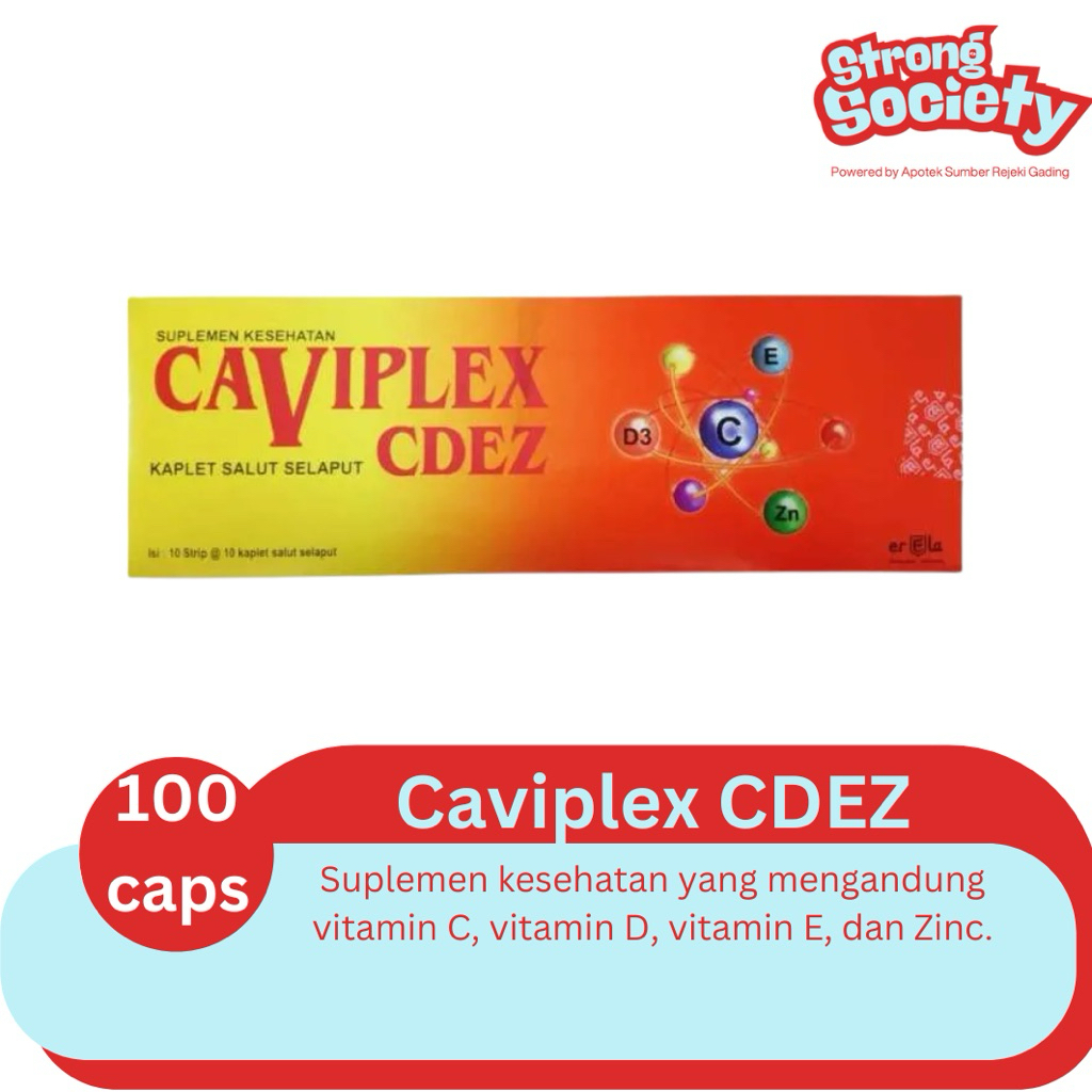 Caviplex CDEZ Box (100 caps) - Suplemen Multi Vitamin C, Vitamin D, Vitamin E dan Zinc
