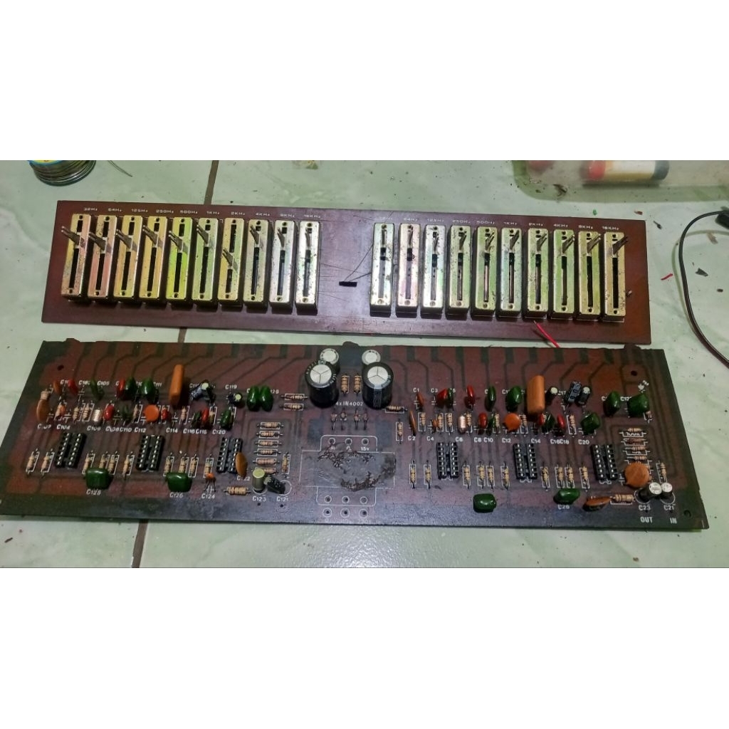 Kit pcb modul equalizer 10ch L/R