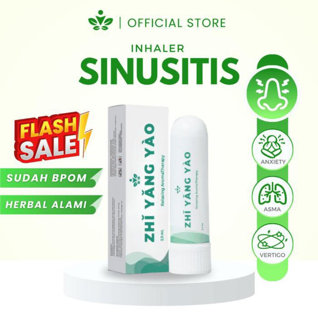Zhi Yang Yao - Inhaler Sinusitis (Radang Sinus Herbal Pereda Melegakan Gejala Penyakit Sinusitis (Ra