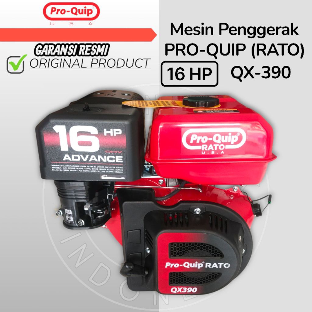 Mesin Penggerak 16 HP PRO-QUIP QX390 Gasoline Engine Bensin 16 HP QX 390 PRO-UIP QX390