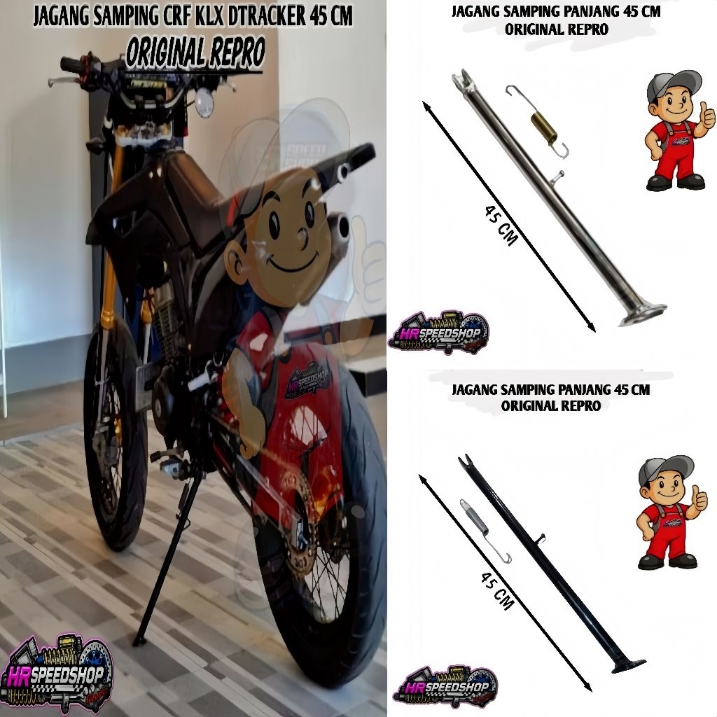 Jagang Samping 45 Cm CRF KLX D TRACKER TRAIL Standar Samping Panjang 45 Cm