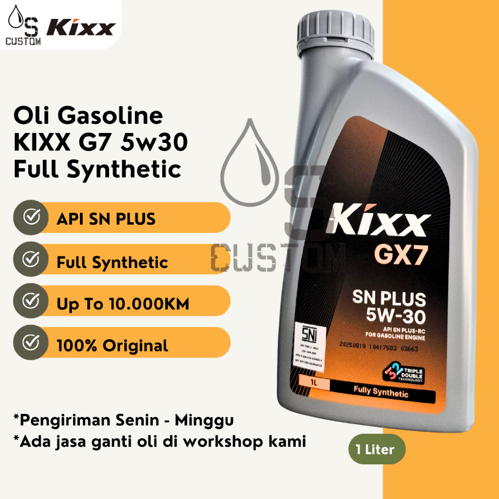 KIXX GX7 5w30 1L Full Synthetic Oli Mobil Gasoline d/h KIXX G1 5w30
