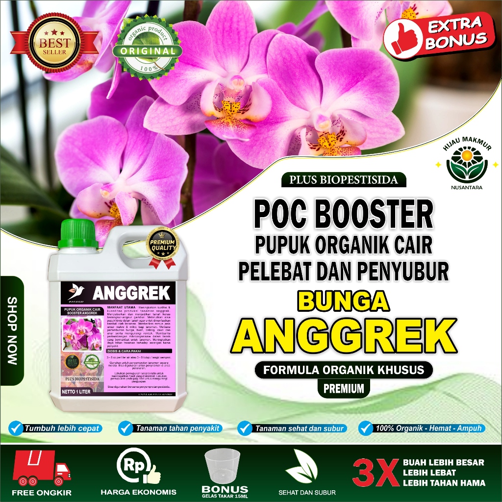 Pupuk Bunga Anggrek - Pupuk Organik Cair Anggrek - Booster Pupuk Anggrek