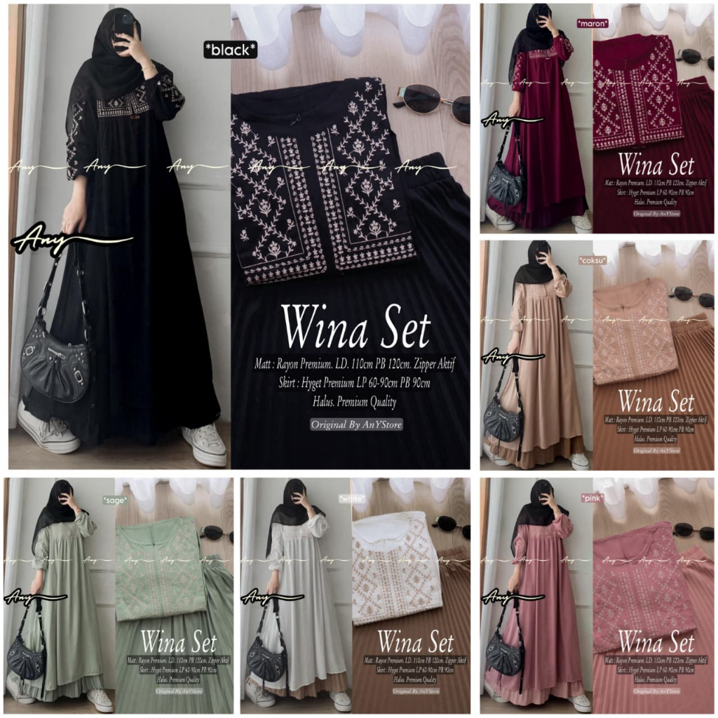 Pakaian Wanita HQ WINA SET From AnY FASHION STORE