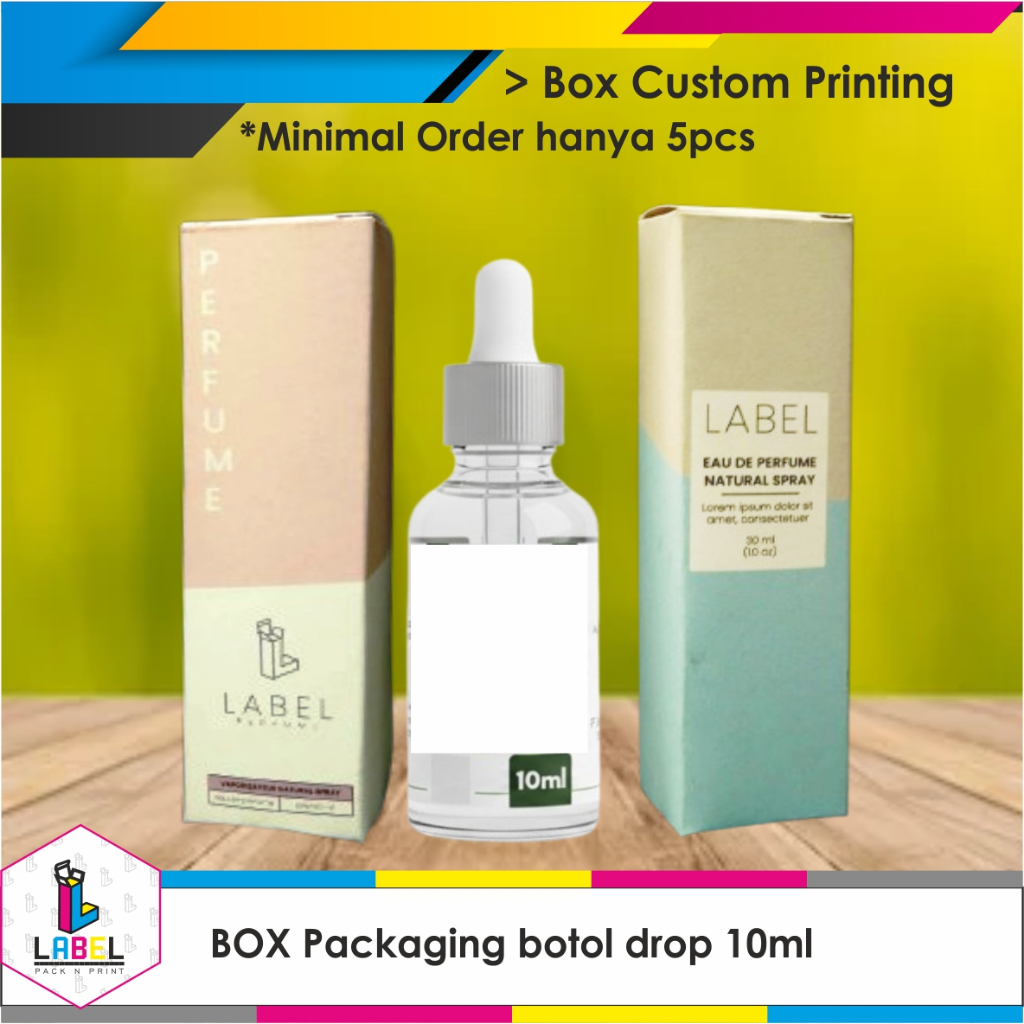 Box / Dus Botol Drop 10ml Custom Desain Fullprint