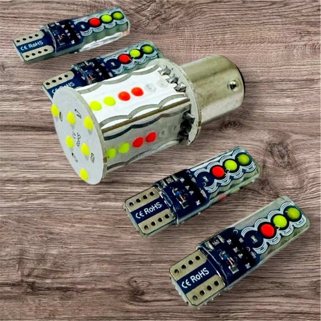Paket Lampu Stop RGB 36 LED + 4PCS Sen Jelly RGB – Warna Warni Universal Motor
