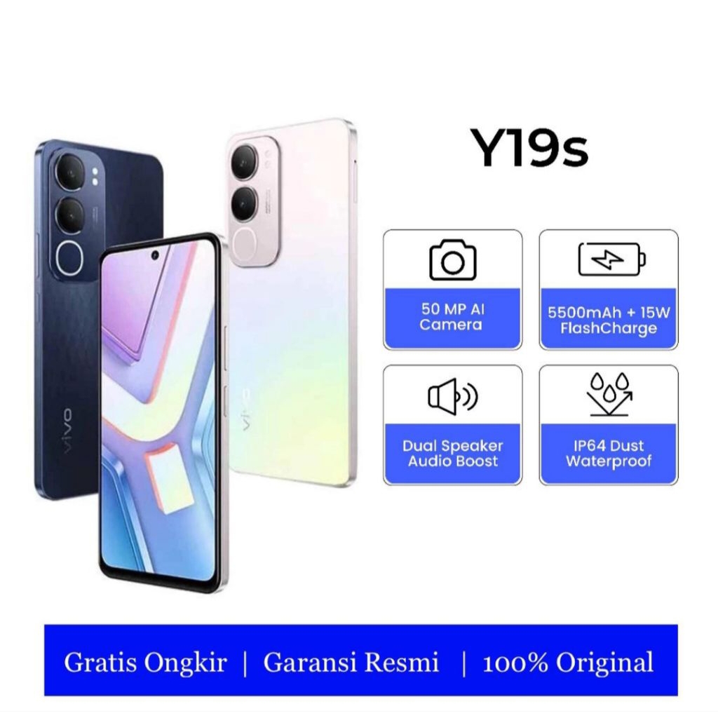 HP VIVO Y19S 6/128GB - VIVO Y19 S RAM 6GB ROM 128GB GARANSI RESMI