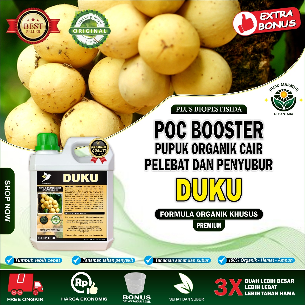 Pupuk Duku - Pupuk Organik Cair Duku - Booster Pupuk Duku