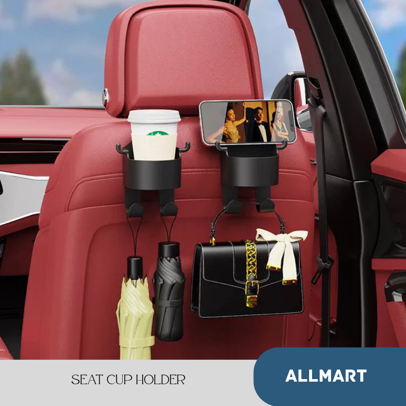AM SEAT CUP HOLDER / TEMPAT TARUH BOTOL MINUM / HP TAS / GANTUNGAN JOK MOBIL / CAR CUP HOLDER MOBIL