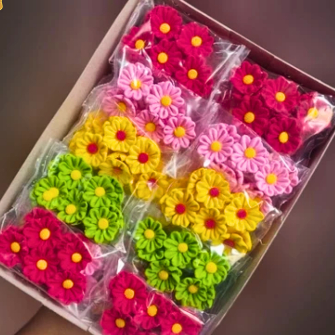 D1 GUMPASTE BUNGA | Edible Flower Gumpaste Set 10pc | Gumpaste Bunga Hiasan Kue
