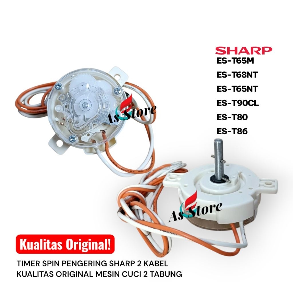 Timer spin pengering Sharp Kualitas Original 2 kabel mesin cuci 2 Tabung ES-T65M ES-T68NT ES-T65NT