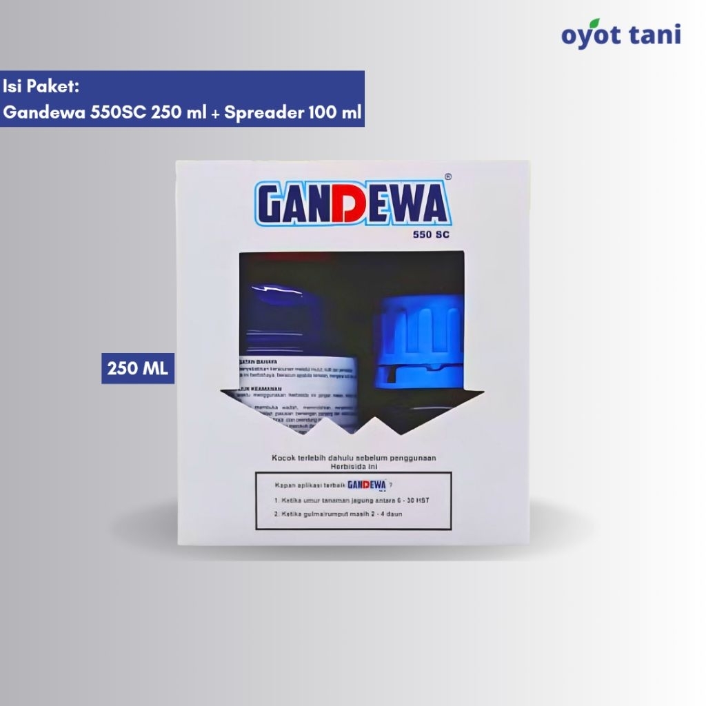 Gandewa 550SC 250 ml (Original) | Herbisida Sistemik, Selektif, Pra & Purna Tumbuh Bahan Aktif Mesot