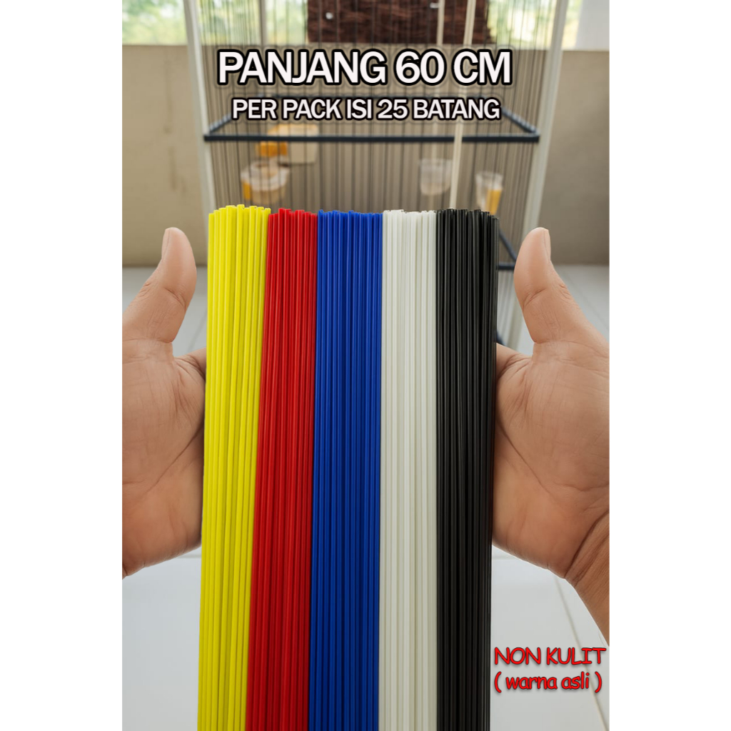 Ruji fiber nonkulit panjang 60 cm isi 25 batang