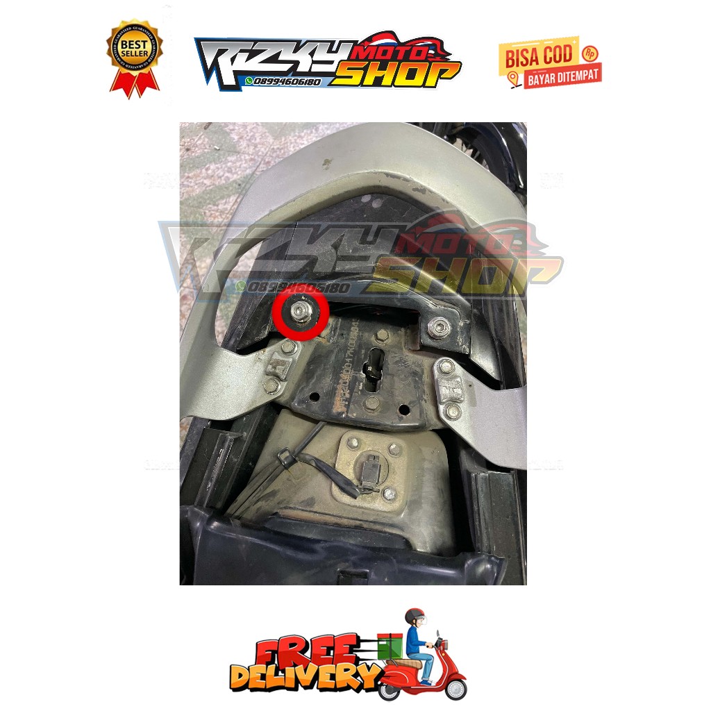 BAUT TUTUP BODY BELAKANG ( 1 BAUT ) MODEL SLASH BIASA YAMAHA NOUVO Z LELE VIETKONG ELEGANCE LX SX KA