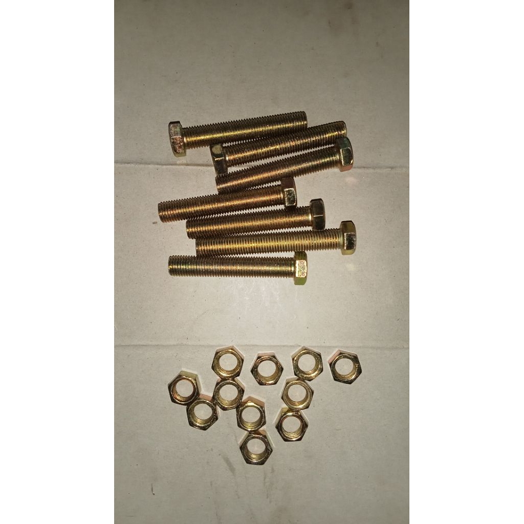 baut mur 10x50 panjang 5cm isi 25pcs