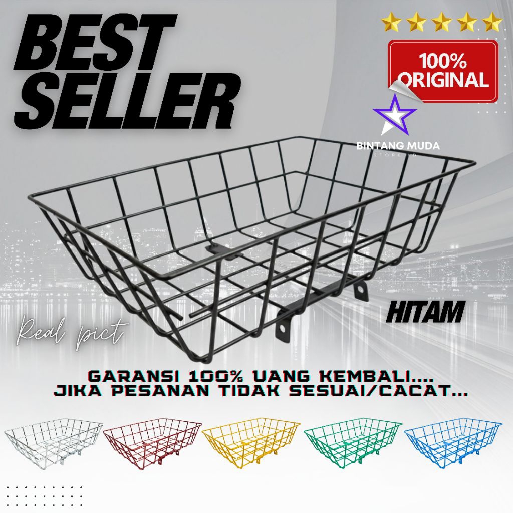 KERANJANG DEPAN SEPEDA ORIGINAL UNIVERSAL PNP MTB MINION FIXIE MINIVELO 27.5 20 INCHIE INCHI SEPEDA 