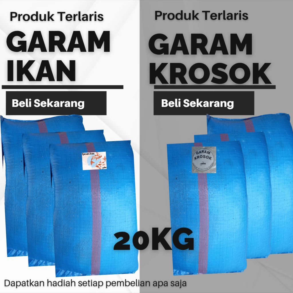 GARAM KROSOK 20KG - GARAM KASAR - GARAM IKAN - GARAM IKAN SABLON - GARAM - SEA SALT - GARAM - GARAM 