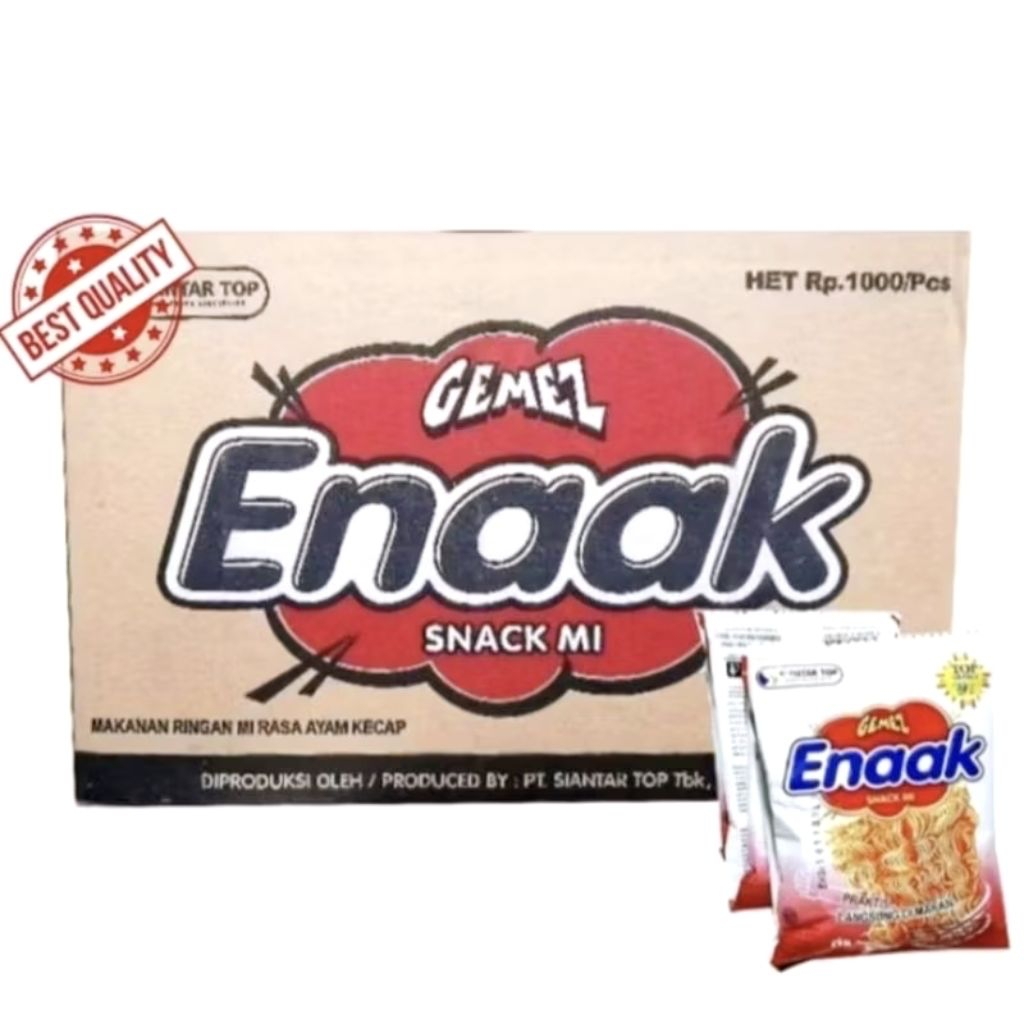 [1 karton isi 8×10 sachet] Mie Gemez Enaak Snack mi rasa ayam kecap/ayam spicy