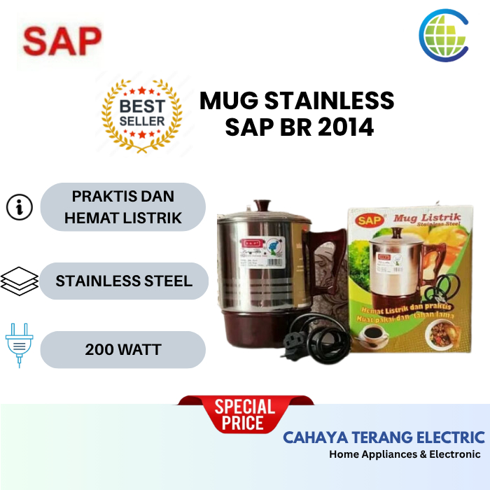 SAP Mug/Teko Listrik Stainless Steel