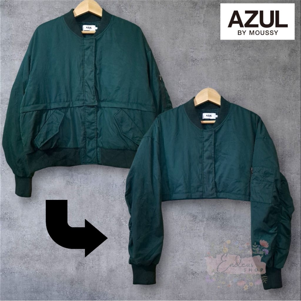 JAKET BOMBER UNIK BISA JADI CROP BY AZUL SIZE XL